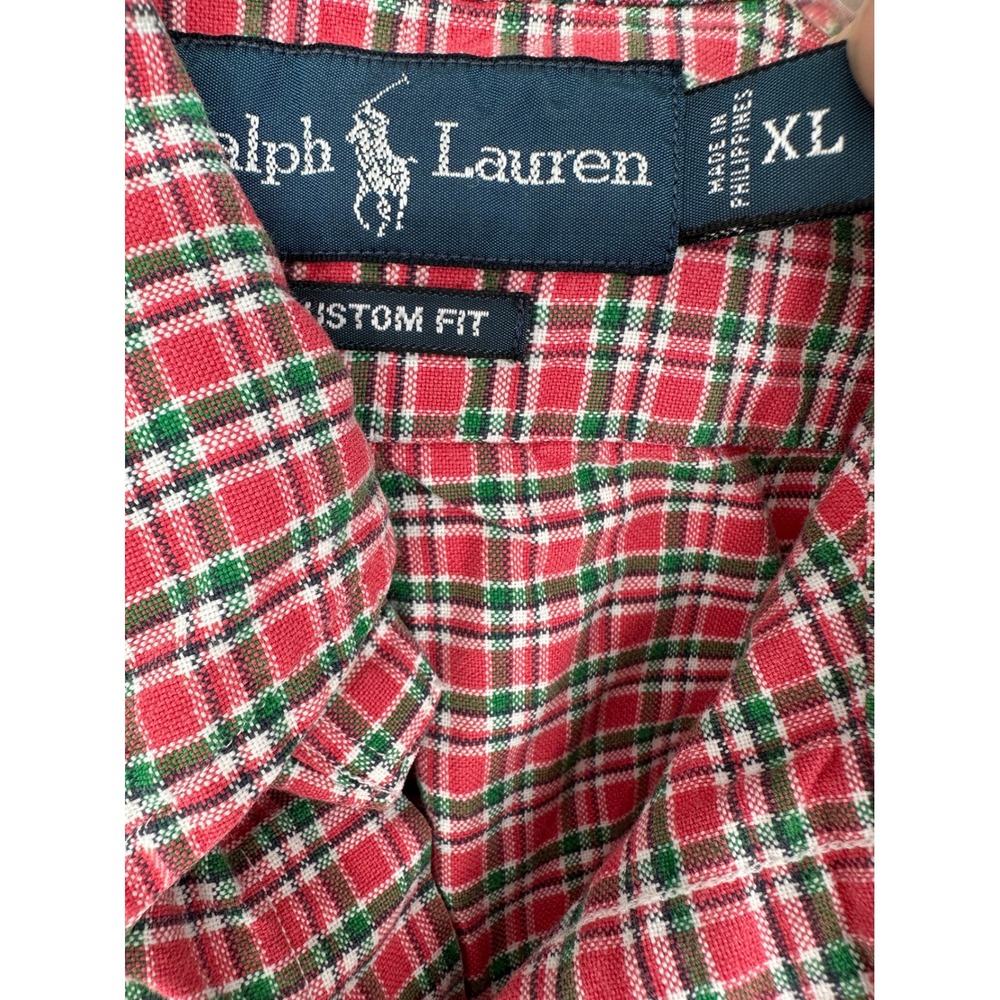 Ralph Lauren Custom Fit Plaid Long Sleeve Button Down‎ Shirt Men's XL - Picture 3 of 5